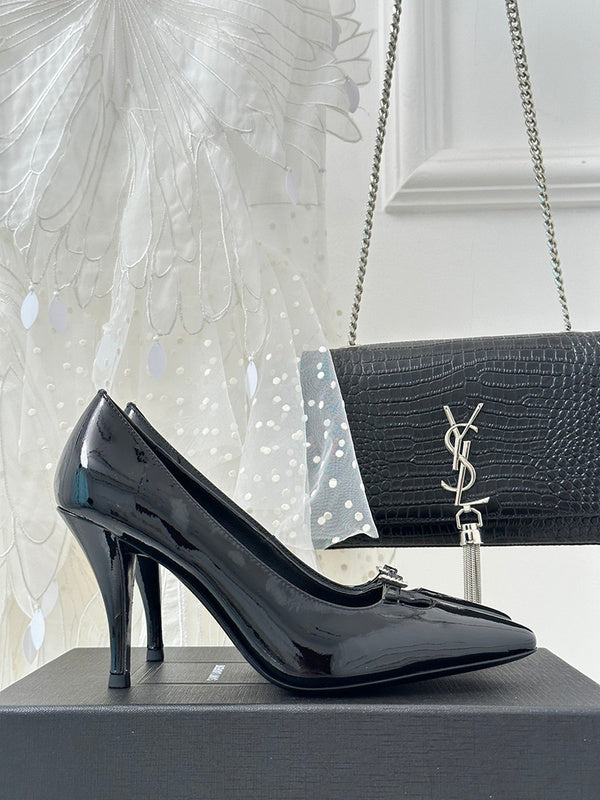 Saint Laurent luxury shoes detail shot