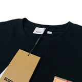 Close-up of Burberry t-shirt craftsmanship