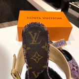 Louis Vuitton Beige Knee-High Boots - Angled View