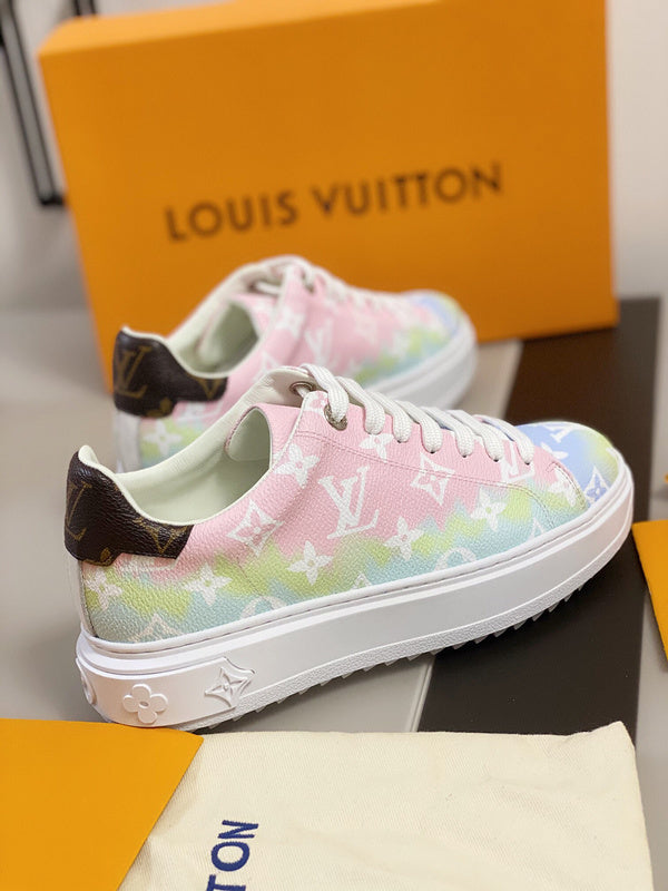 Louis Vuitton luxury shoes detail shot