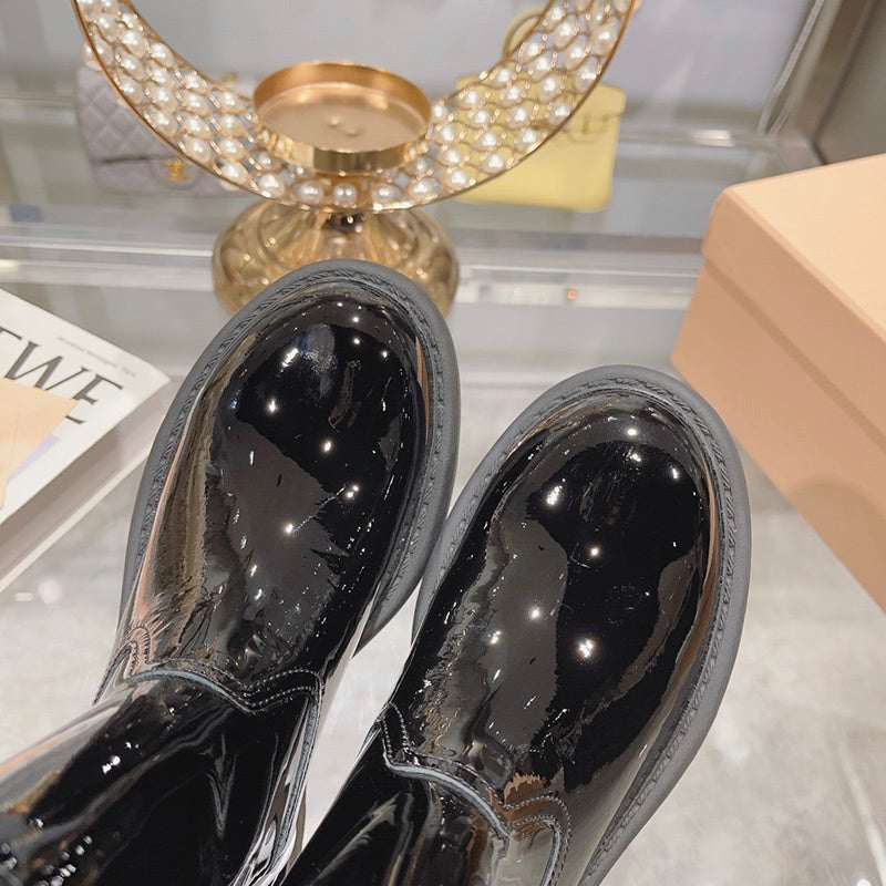 Close-up of Miu Miu shoes craftsmanship