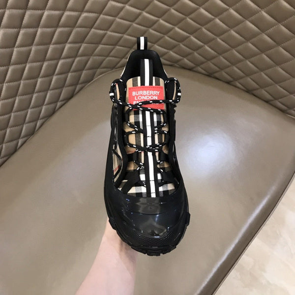 Burberry Nude High-Top Sneakers - Detail Shot of Craftsmanship