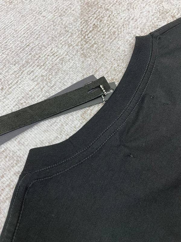Close-up of Amiri t-shirt craftsmanship