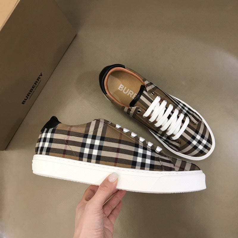 Burberry Grey Classic Ballet Flats - Front View