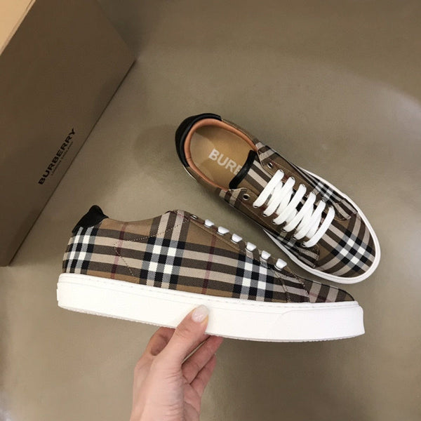 Burberry Grey Classic Ballet Flats - Front View