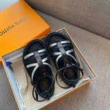 Louis Vuitton Camel Classic Ballet Flats - Side Profile View