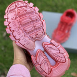 Balenciaga Beige Chunky Platform Sneakers - Back View