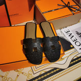 Hermes sandals Style 131 - logo and branding close-up