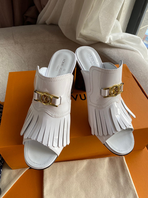 Louis Vuitton luxury shoes detail shot