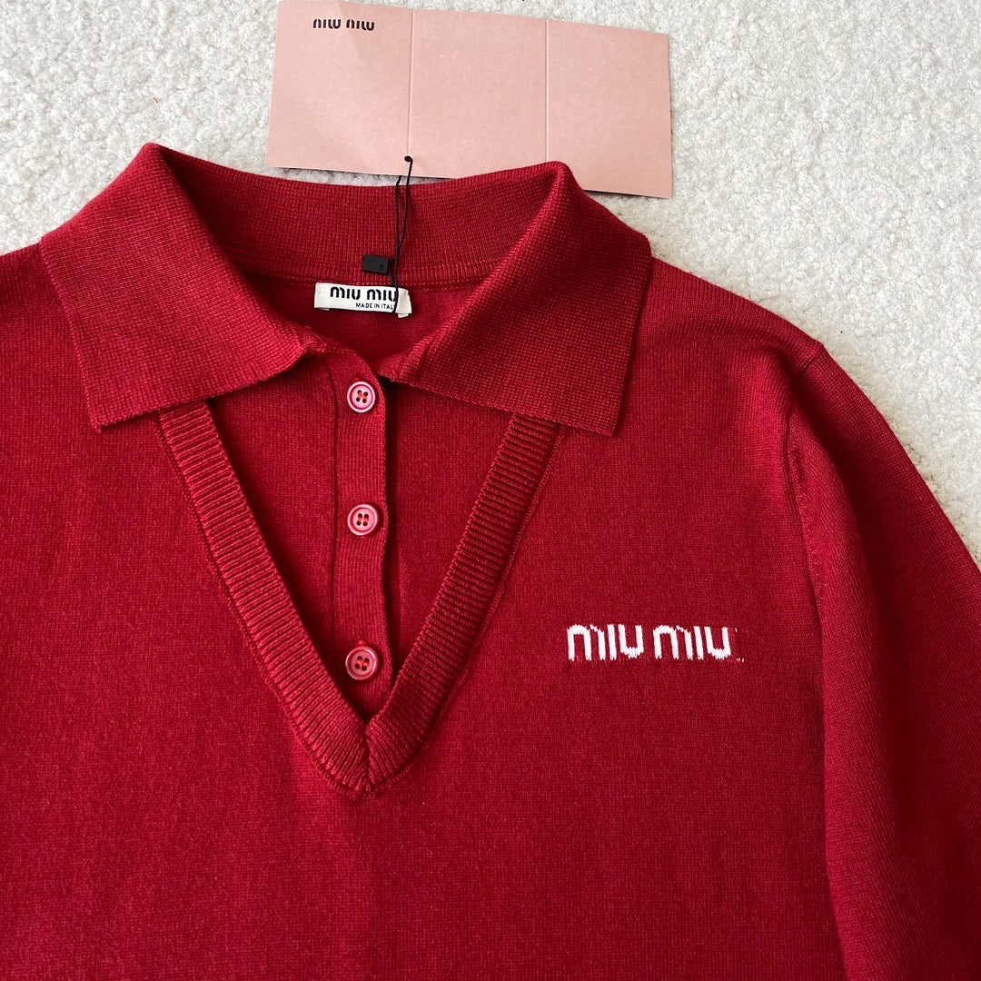 Sweaters- Miu M Jumper Luxury Designer Knit Sweater