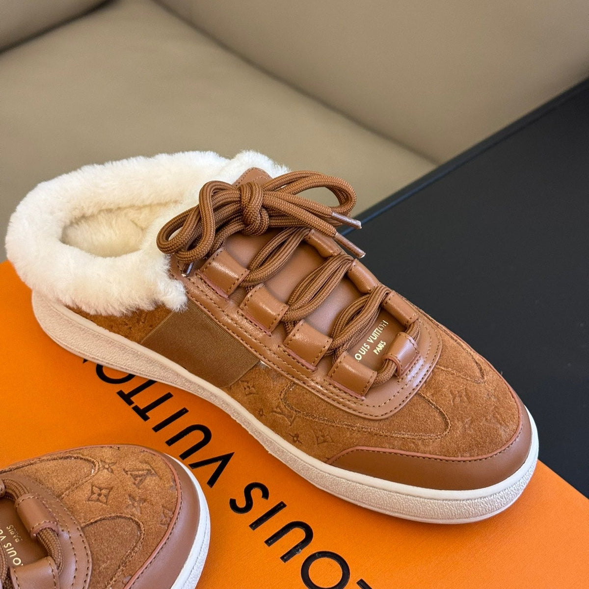 Louis Vuitton Shoes- Louis Vuitton Lou Open Back Sneakers Luxury Lifestyle Designer Footwear
