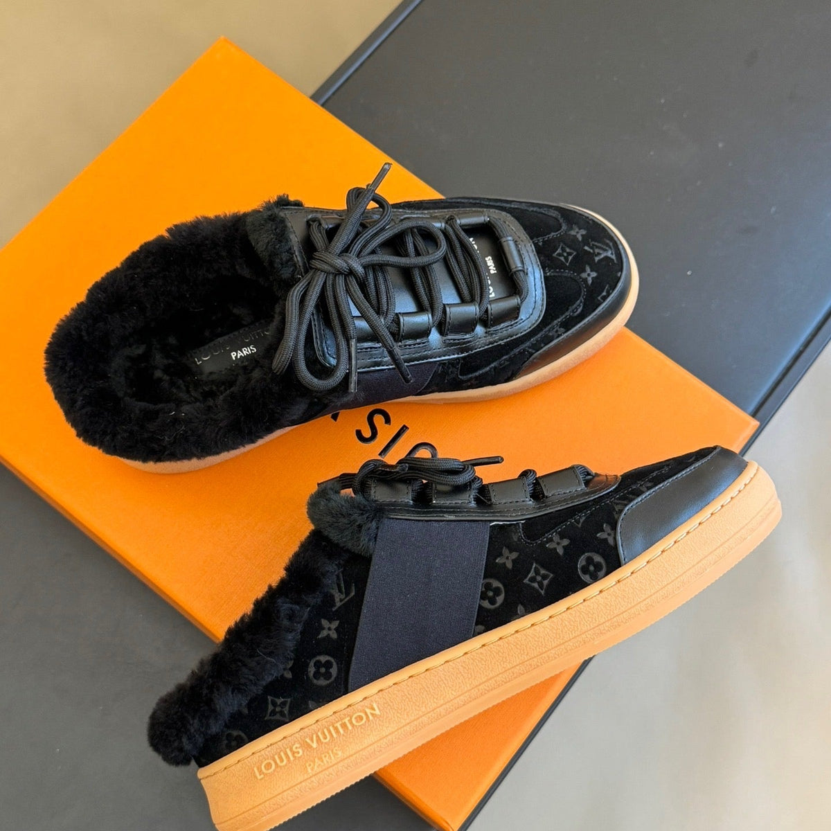 Louis Vuitton Shoes- Louis Vuitton Lou Open Back Sneakers Luxury Lifestyle Designer Footwear