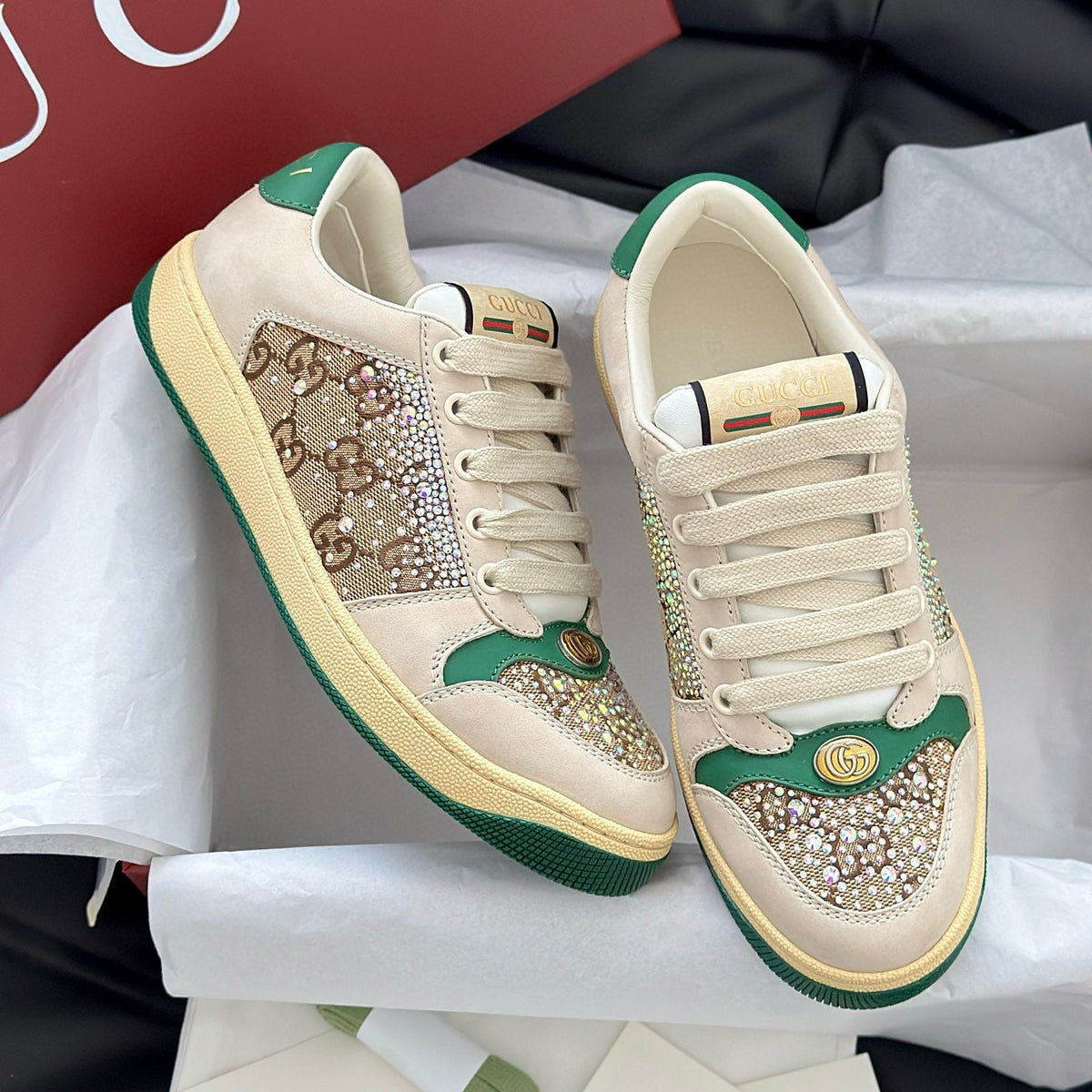 Gucci Shoes- Gucci Screener Trainers Premium Designer Casual Shoes