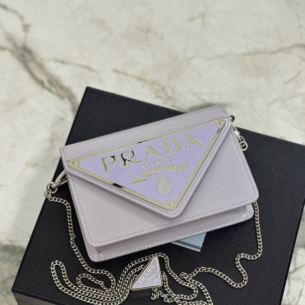 Bags- Pd Triangle Logo Buffed Shoulder Bag Elegant Everyday Designer Handbag