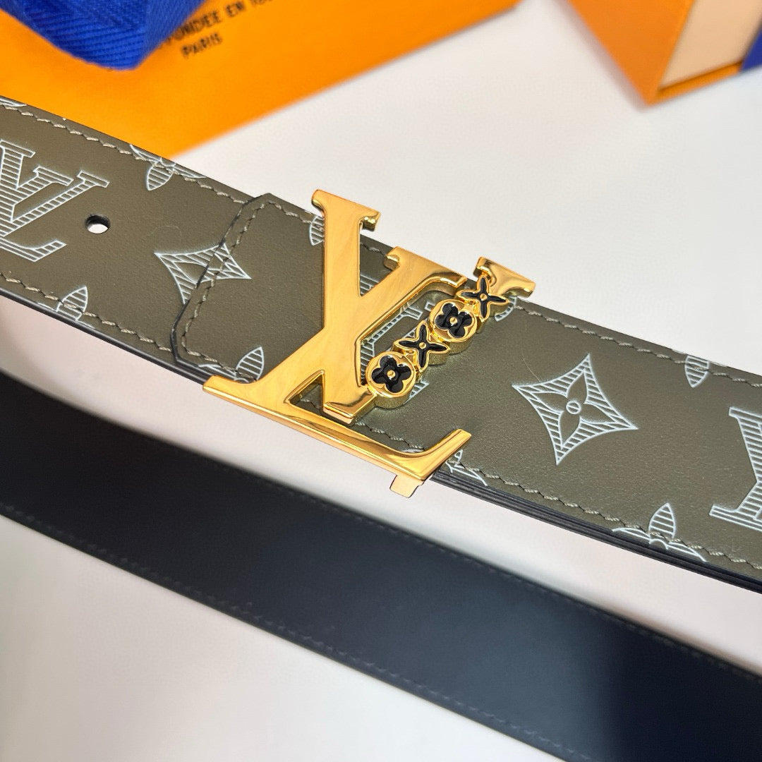 Louis Vuitton Belts- Louis Vuitton Lou Belt 4.0 Cm Classic Everyday Designer Belt