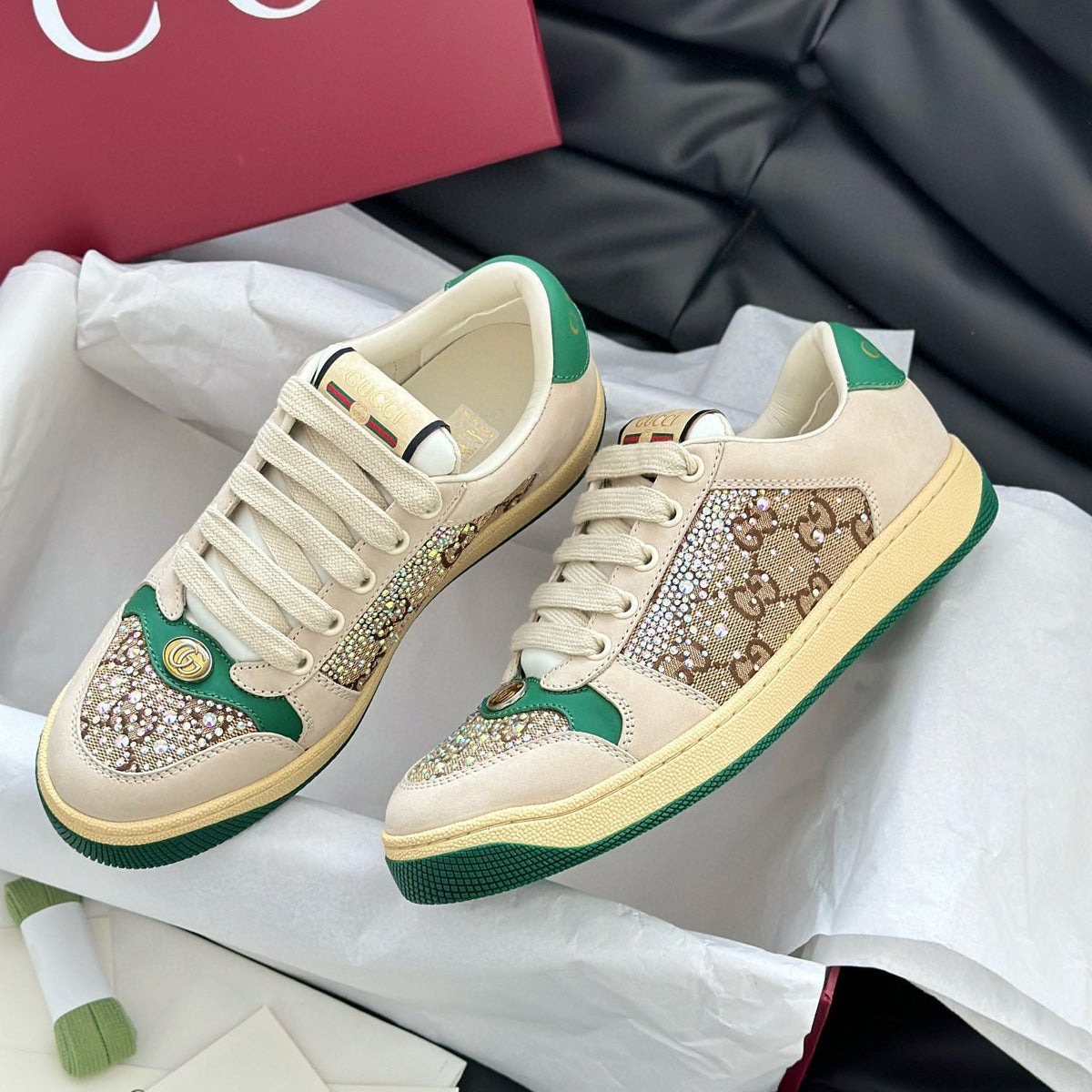 Gucci Shoes- Gucci Screener Trainers Premium Designer Casual Shoes