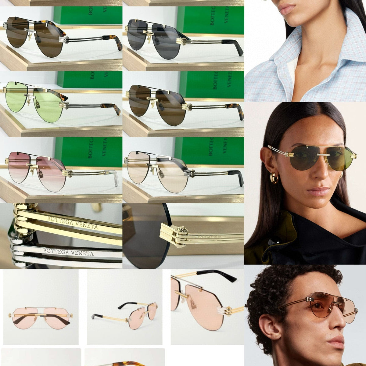 Bottega Veneta Sunglasses detail shot – authentic designer craftsmanship