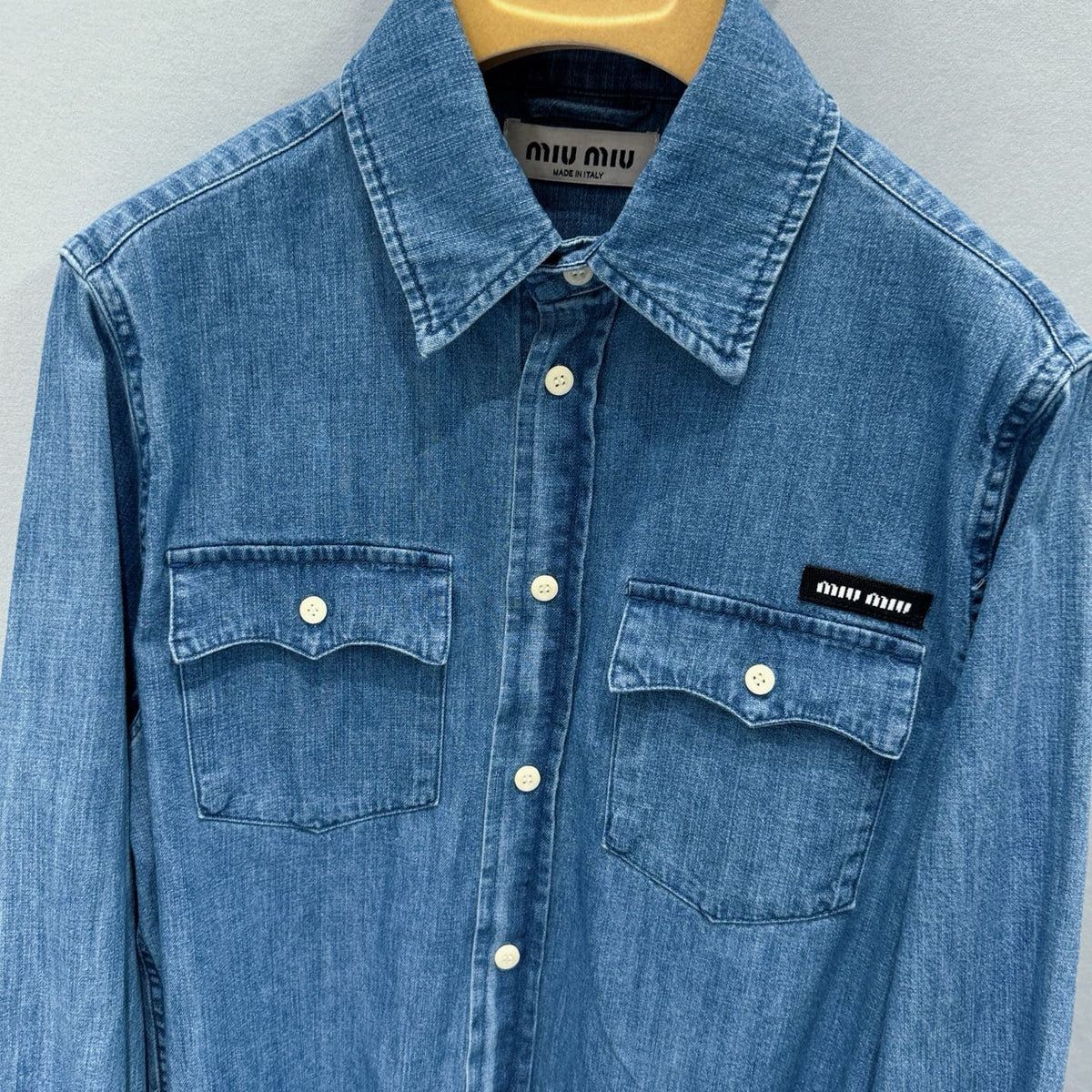 Tops- Miu M Denim Shirt Premium Designer Casual Top