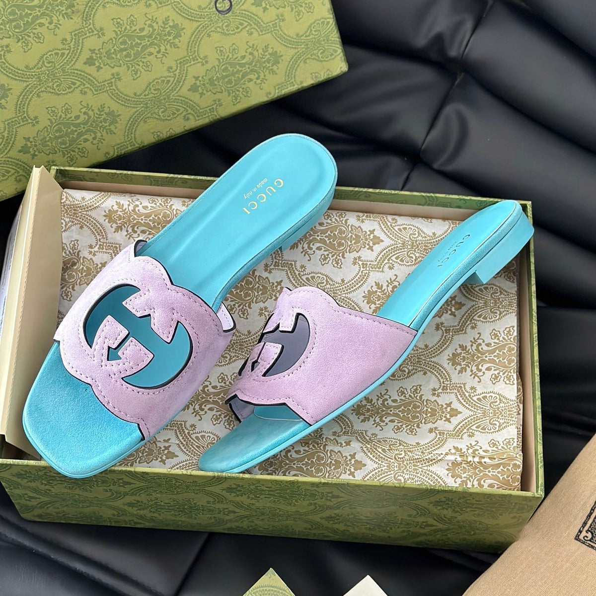 Gucci Shoes- Gucci Cut Out Sandals Premium Designer Casual Shoes