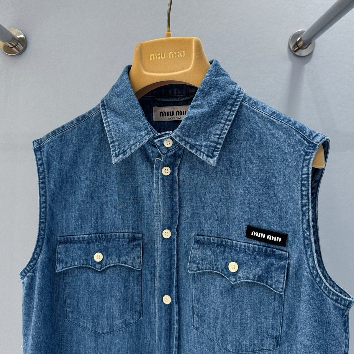 Tops- Miu M Denim Shirt Premium Designer Casual Top