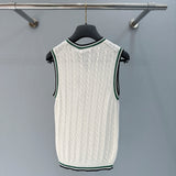 Front view of Christian Dior Knitted Vest premium knitted piece