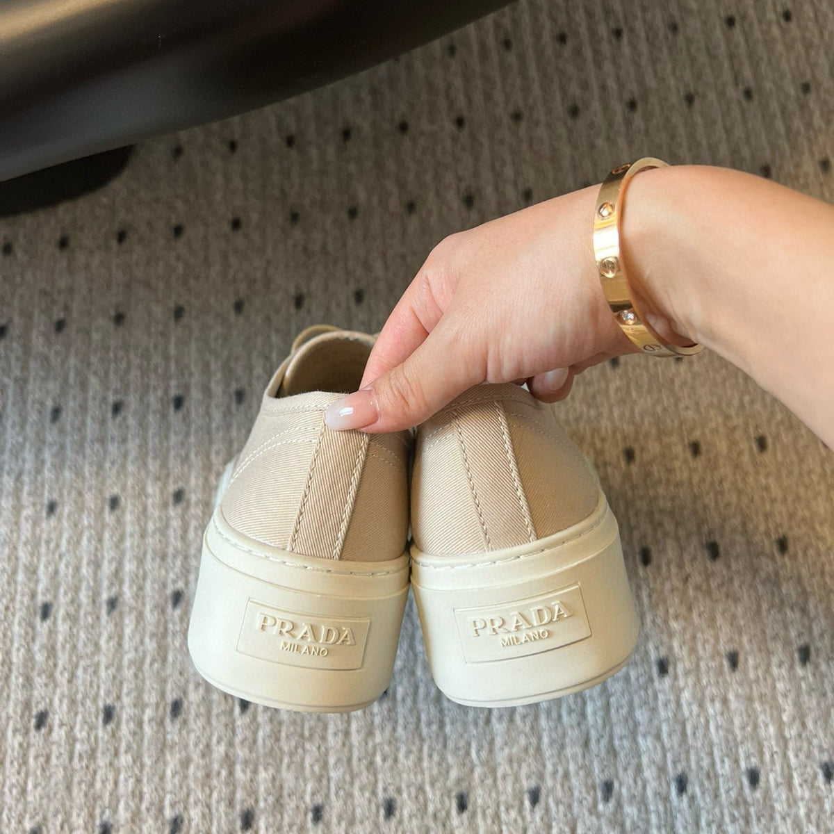 Shoes- Pd Fabric Sneakers Premium Designer Casual Shoes
