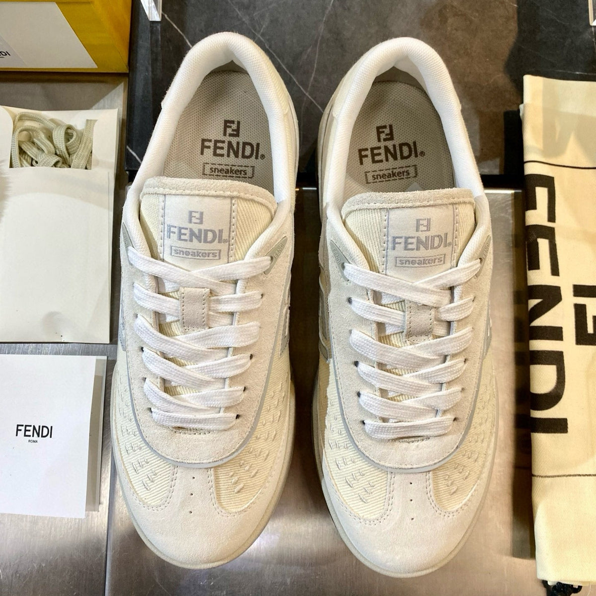 Shoes- Fen Match Sneaker Premium Designer Casual Shoes