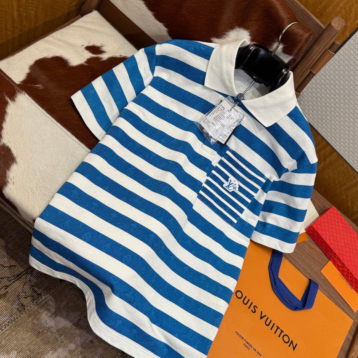 Louis Vuitton Polo Shirts- Louis Vuitton Lou Polo Shirt Classic Designer Cotton Polo Shirt