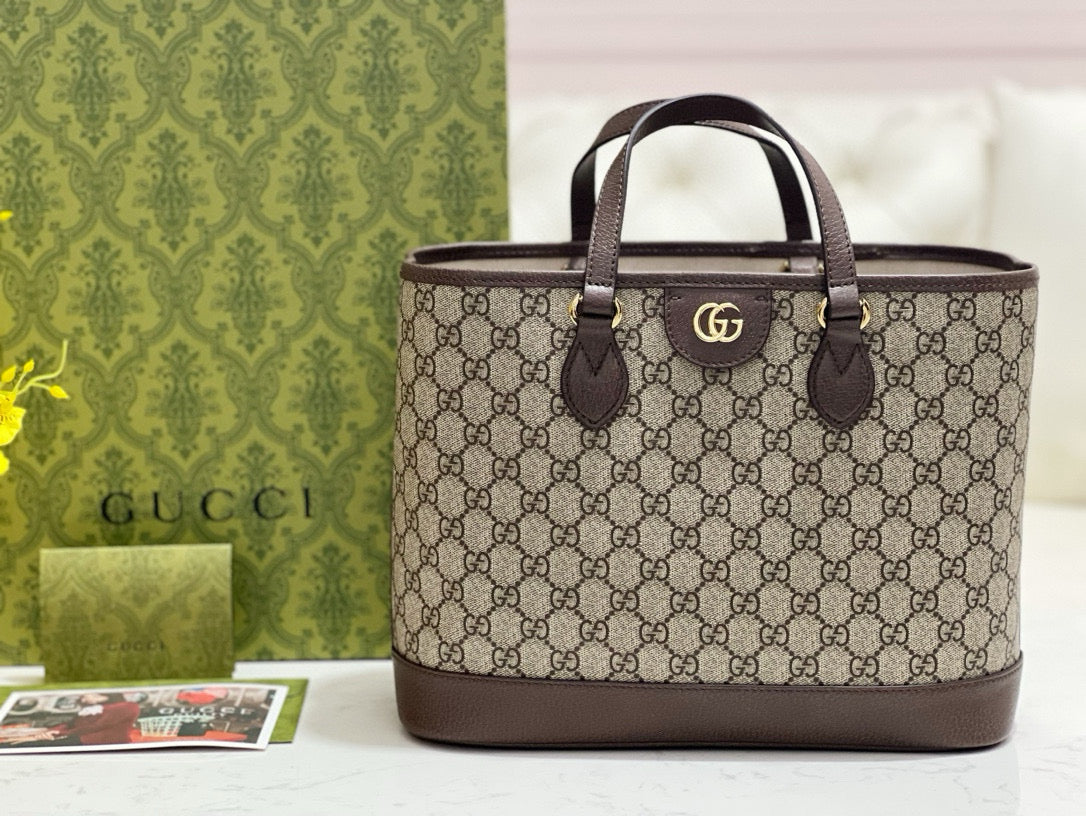 Gucci Bags- Gucci Ophidia Small Tote Bag Luxury Designer Leather Handbag