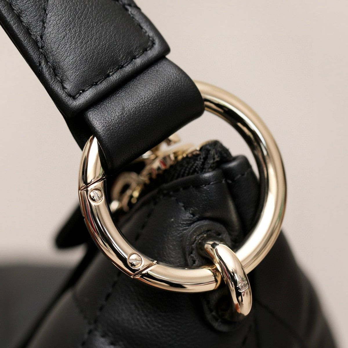 Front view of Chanel 23B Maxi Hobo Bag premium bag