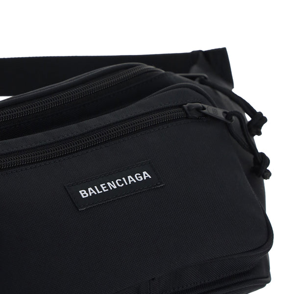 Close-up of Balenciaga weekend/travel bags hardware and fine stitching