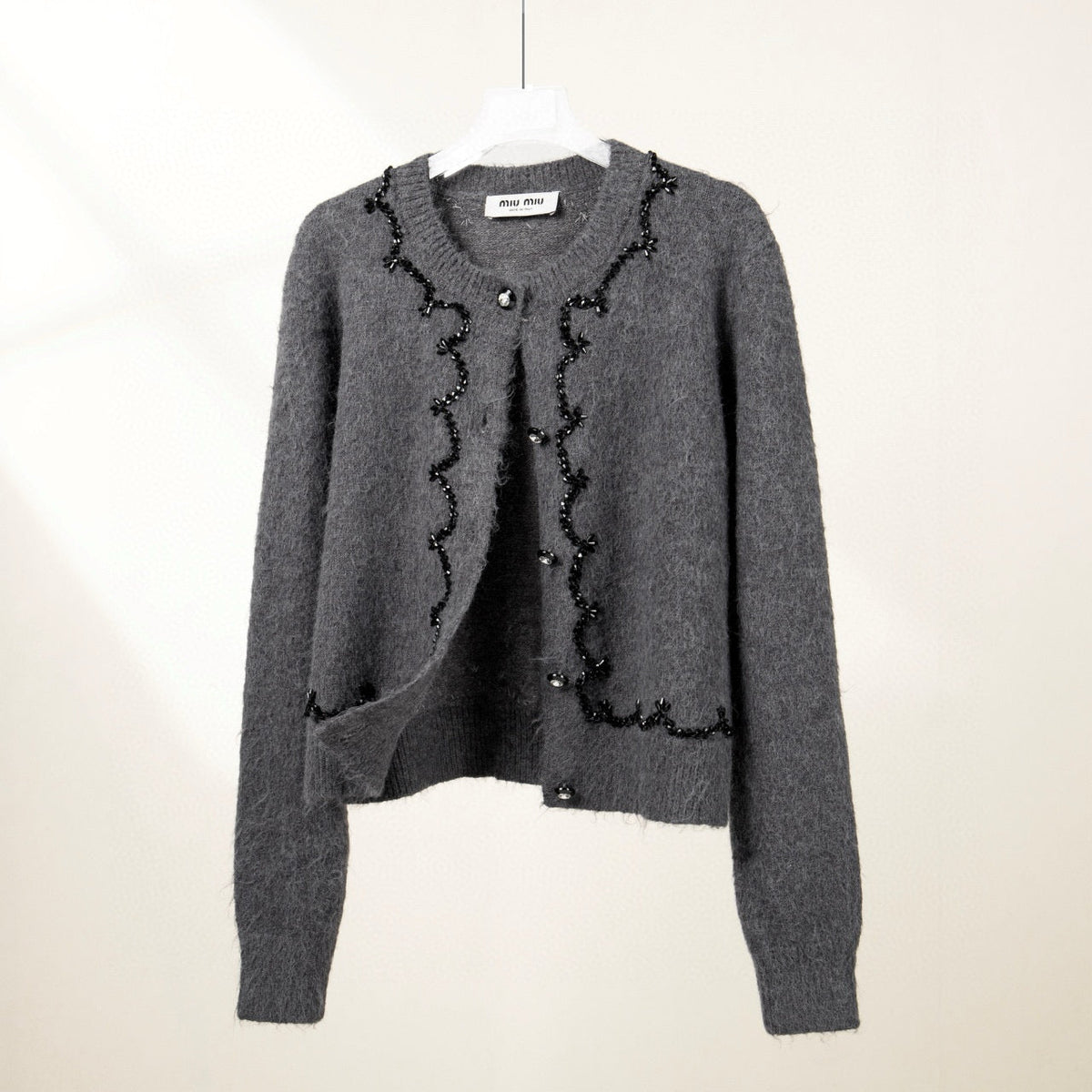 Sweaters- Miu M Cardigan Luxury Designer Knit Sweater