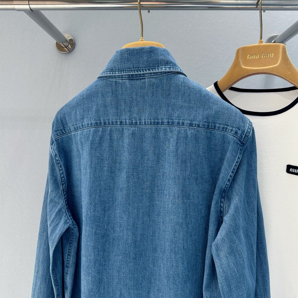 Tops- Miu M Denim Shirt Premium Designer Casual Top