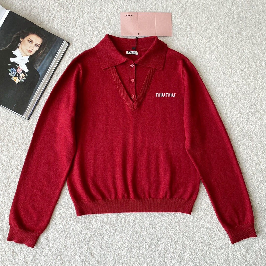 Sweaters- Miu M Jumper Luxury Designer Knit Sweater