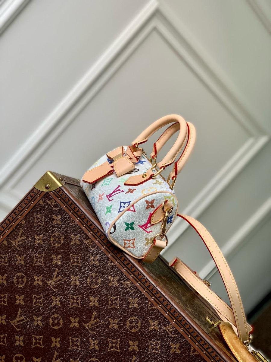 Louis Vuitton Bags- Louis Vuitton Lou x Murakami Nano Speedy Bag Luxury Designer Leather Handbag