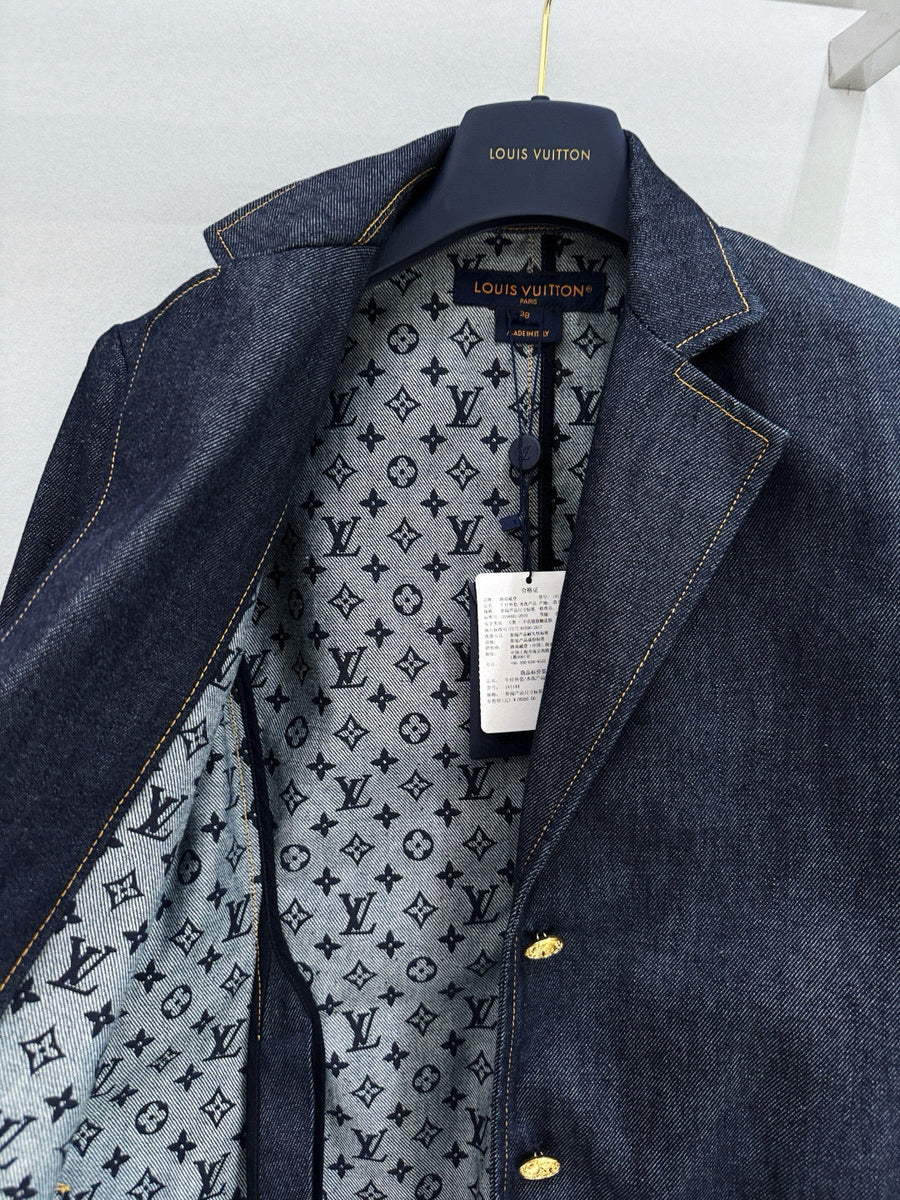 Louis Vuitton Jackets- Louis Vuitton Lou Denim Blazer Stylish Everyday Designer Outerwear