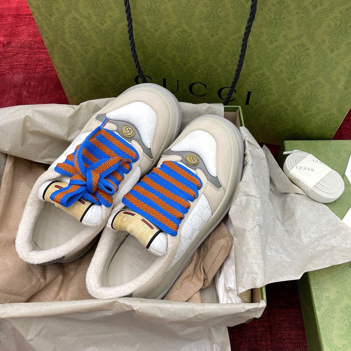 Gucci Shoes- Gucci Screener Leather Sneakers Comfortable Everyday Designer Shoes