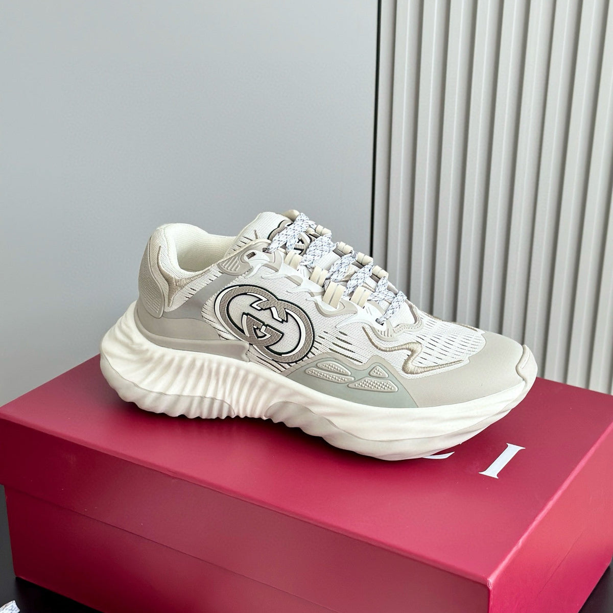 Gucci Shoes- Gucci Ripple Trainers Premium Designer Casual Shoes