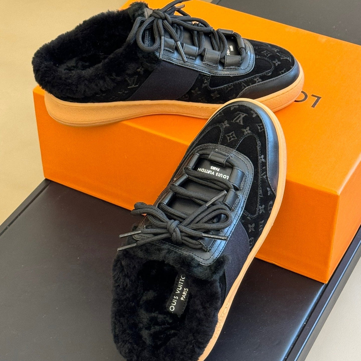 Louis Vuitton Shoes- Louis Vuitton Lou Open Back Sneakers Luxury Lifestyle Designer Footwear