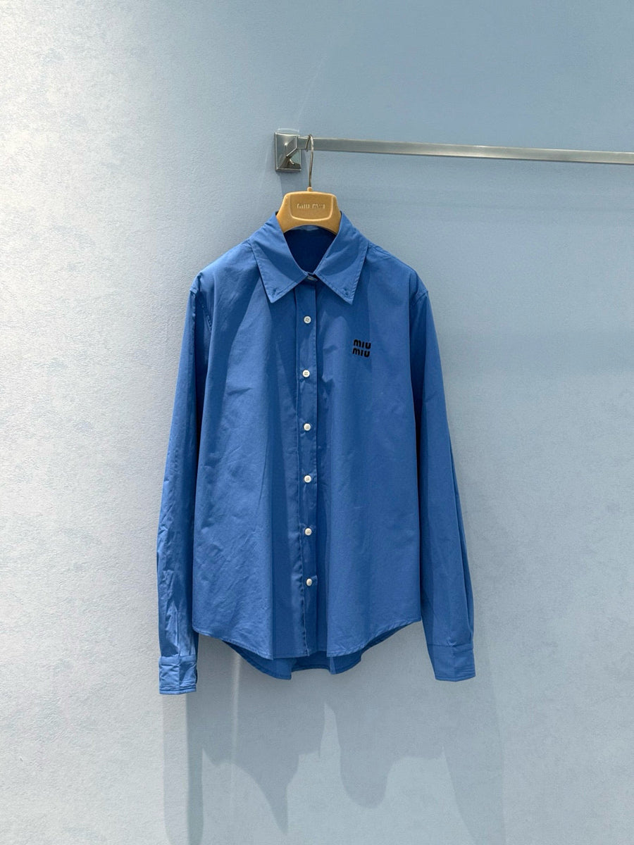 Tops- Miu M Shirt Elegant Everyday Designer Top