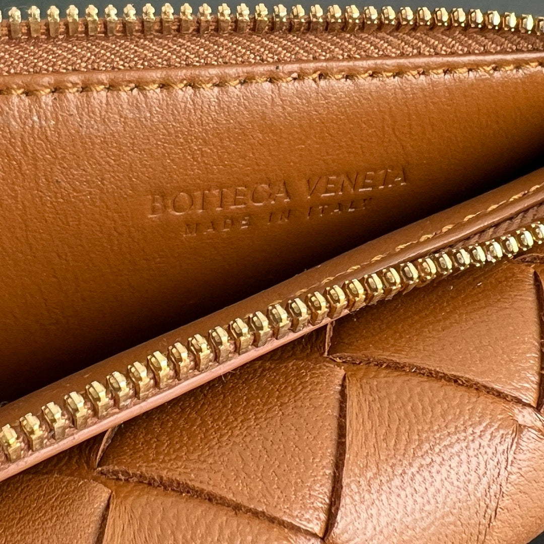 Bottega Veneta Wallets- Bottega Veneta Andiamo Zippered Card Case Premium Leather Designer Wallet
