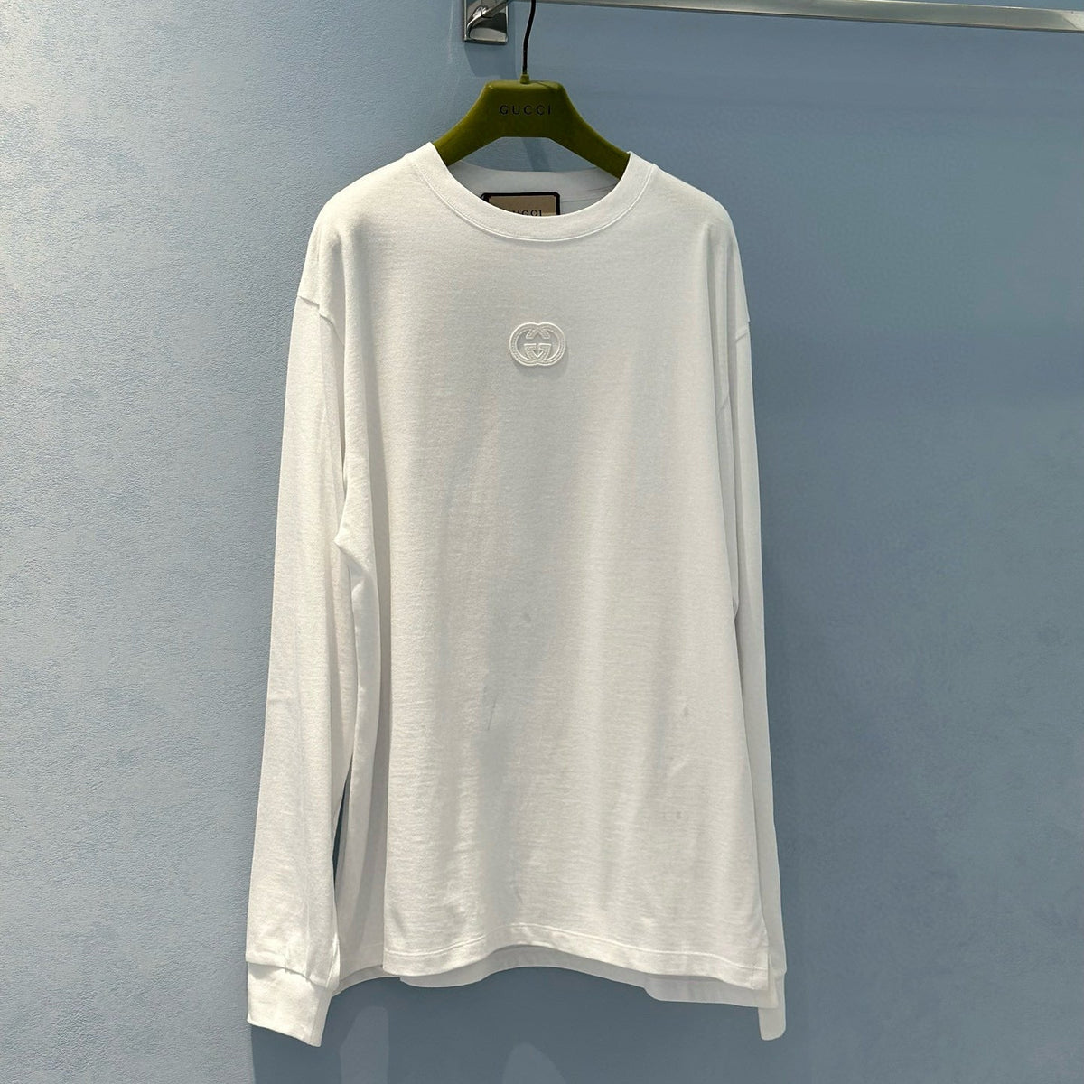 Gucci Long Sleeve T-shirt detail shot – designer craftsmanship and quality