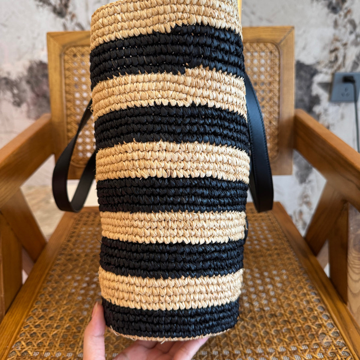 Bags- Cel Striped Couffin Panier Bag Premium Designer Shoulder Bag