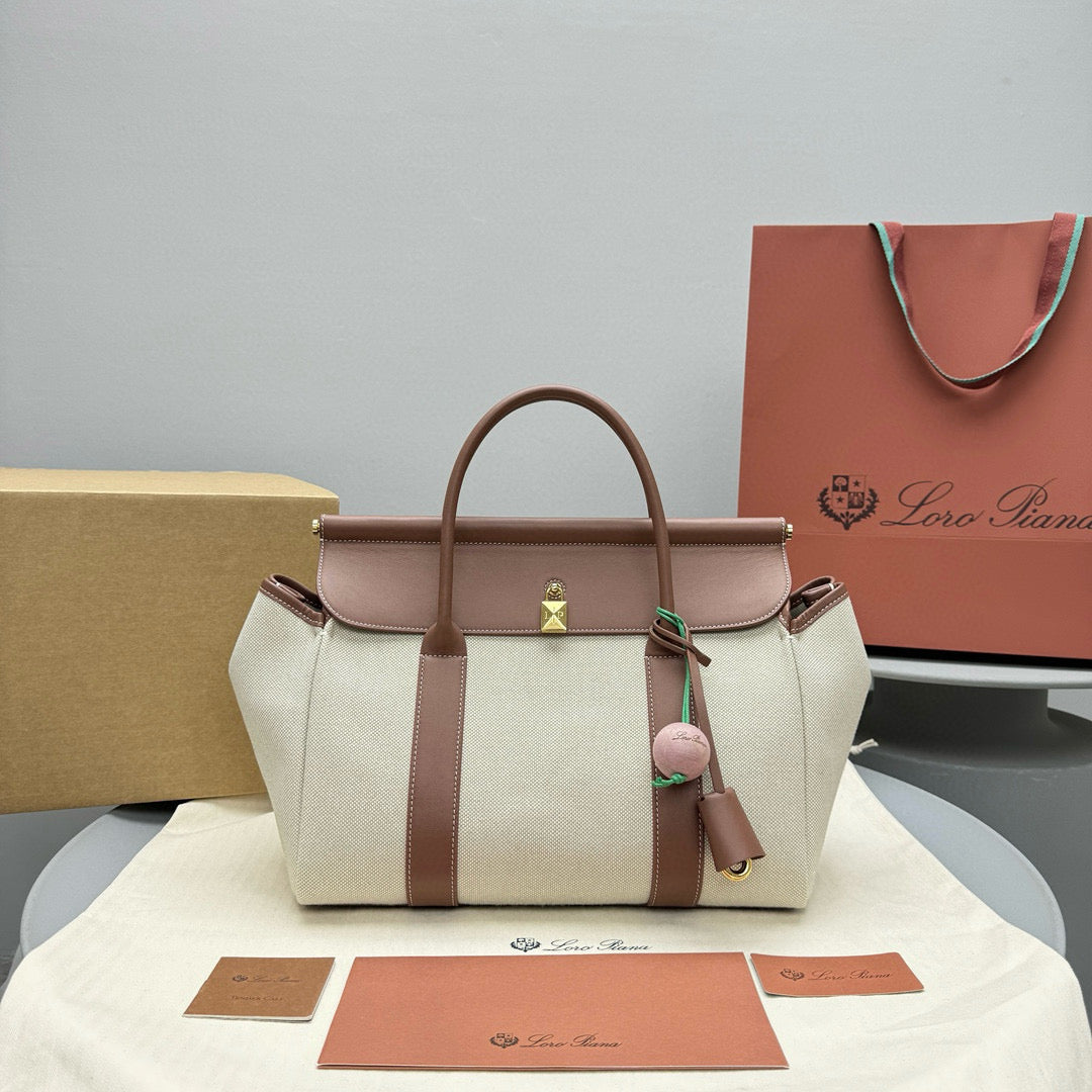 Bags- Loro P Loom Bag L32 Luxury Designer Leather Handbag