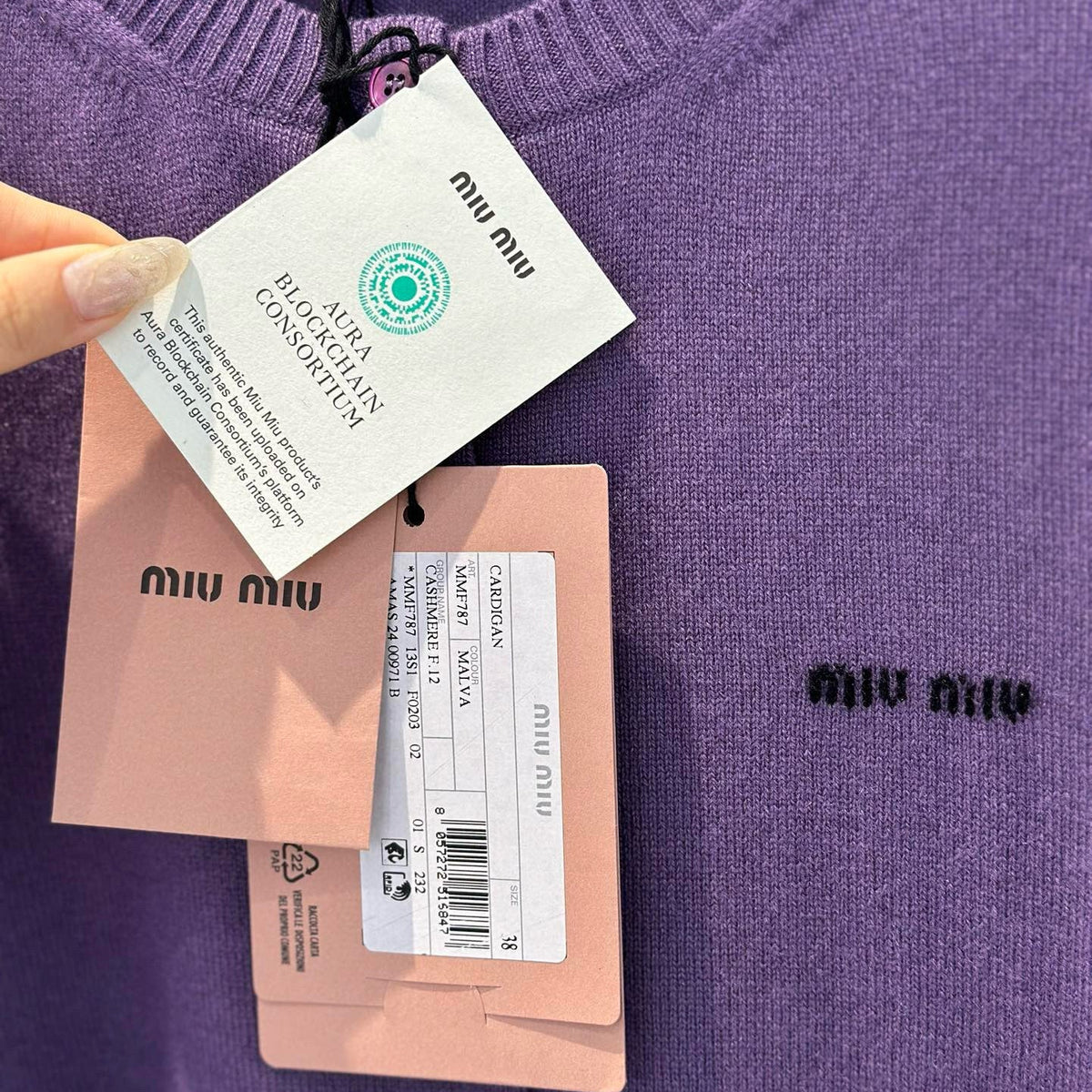 Sweaters- Miu M Cardigan Luxury Designer Knit Sweater