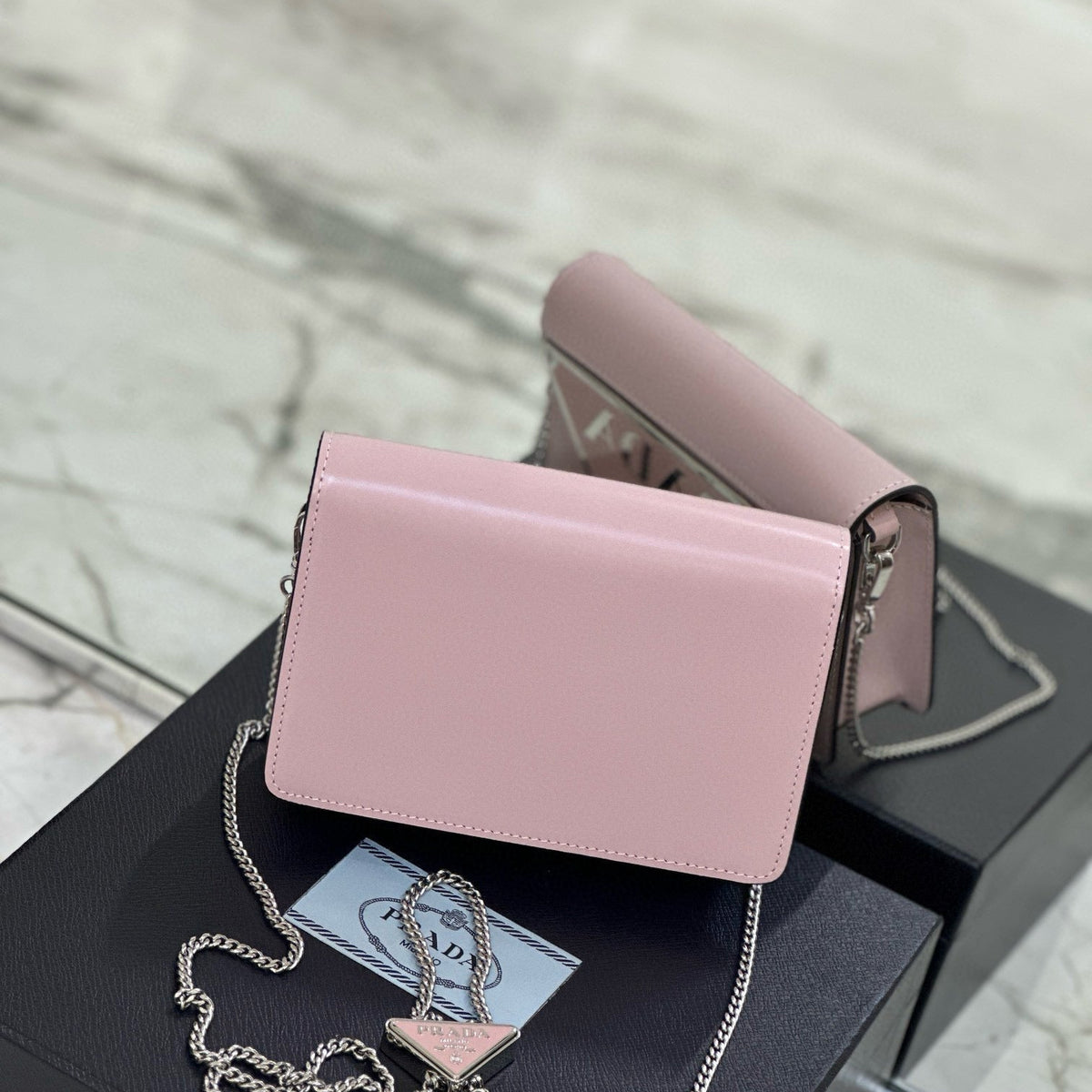 Bags- Pd Triangle Logo Buffed Shoulder Bag Elegant Everyday Designer Handbag