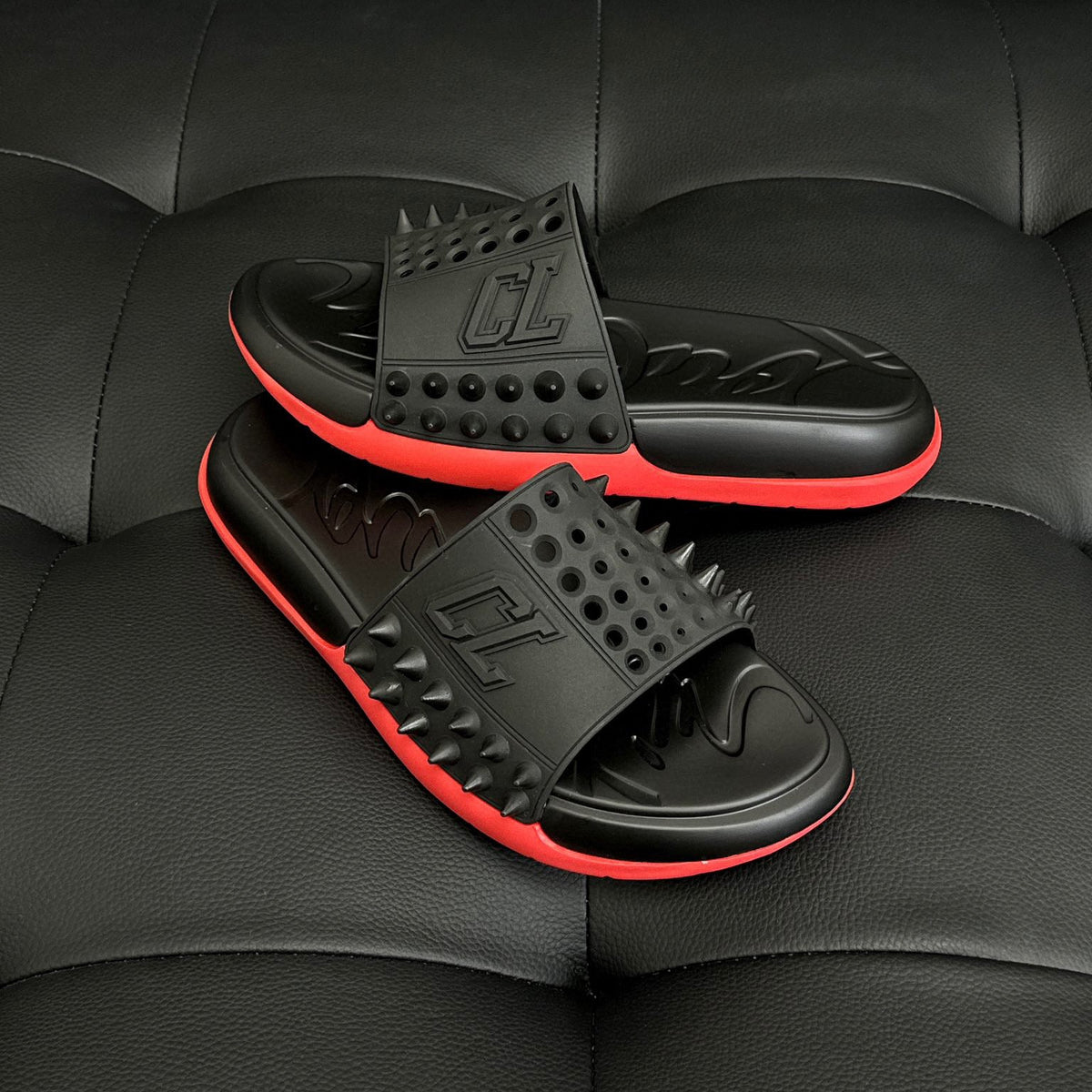 Shoes- Cl Spike Slides Premium Designer Casual Shoes