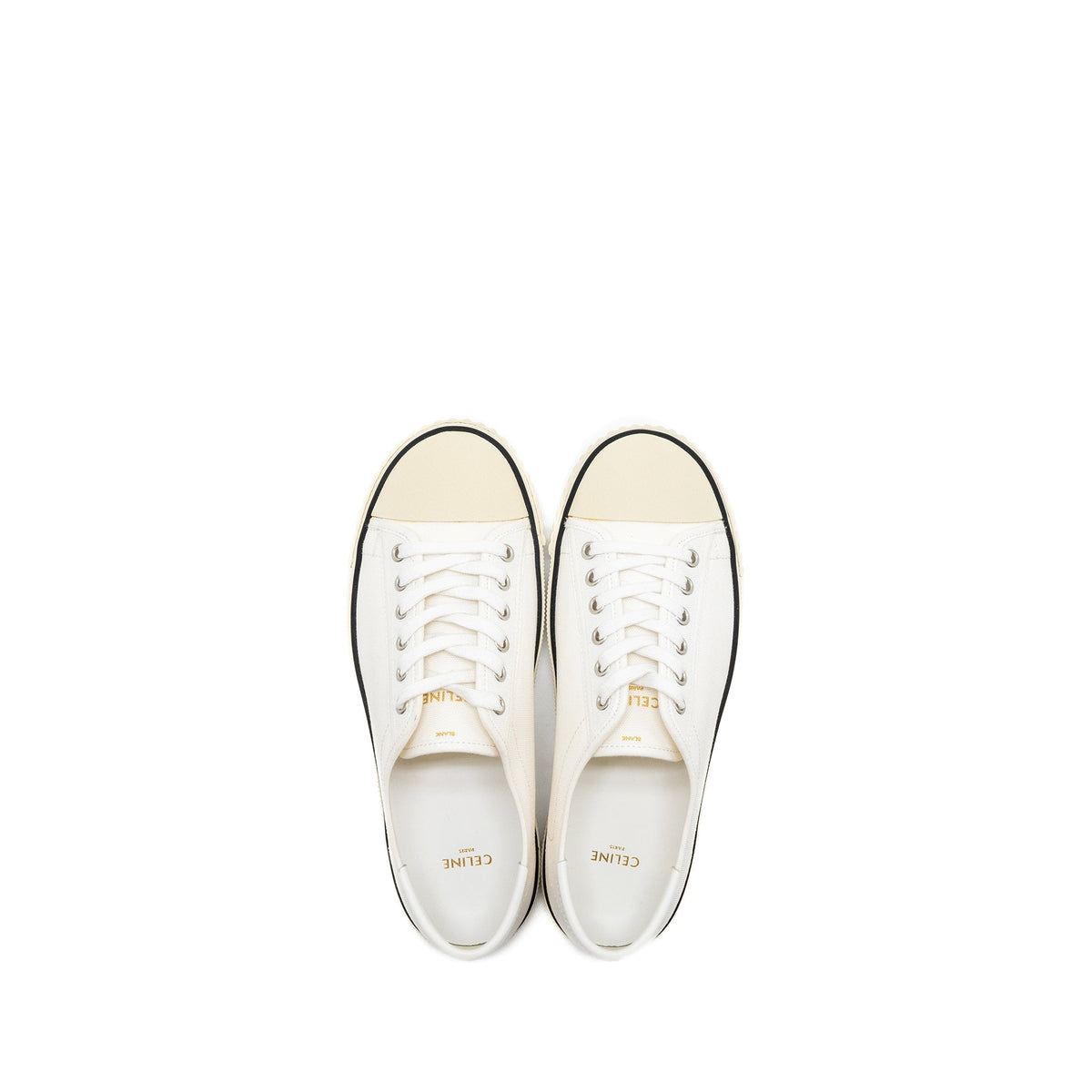 Off-White Shoes? Off-White Celine Size 39 Blank Toe Cap Low Top Sneakers Canvas Calfskin Off White SHW Luxury Lifestyle Designer Footwear