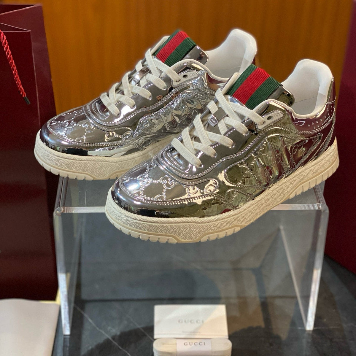 Gucci Shoes- Gucci Re Web Sneakers Premium Designer Casual Shoes