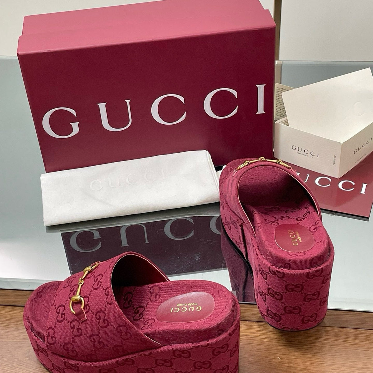 Gucci Shoes- Gucci Wedge Sandals Luxury Lifestyle Designer Footwear